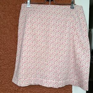Women’s Christopher and Banks Pink Ditsy Floral Skirt Cottage Unsized